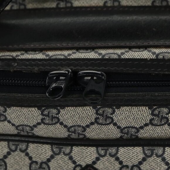 GUCCI GG Supreme Travel Case PVC Leather Navy Gold Auth - Picture 8 of 15